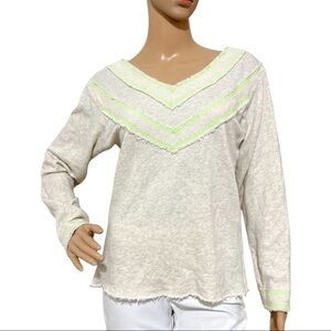 Anthropologie Pepin V- Neck Cotton Sweater Size M